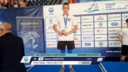 Киселевчанин Давид Акентьев стал дважды серебряным призером Чемпионата Мира по плаванию в ластах