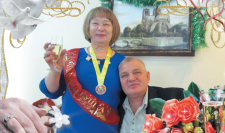 Поздравление с 50-летием свадьбы для Эмилии и Петра Беляковых от родных и близких 
