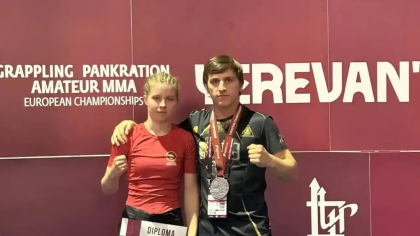 Киселевская спортсменка завоевала серебро на чемпионате Европы по панкратиону в Ереване